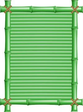 Frame made of bamboo Stock Illustration