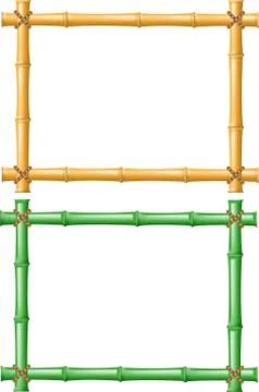 Frame made of bamboo Stock Illustration