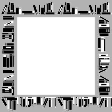 Frame made of books Stock Illustration