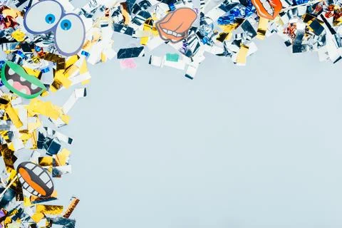Frame made of confetti Stock Photos