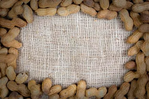 Frame made of peanuts Stock Photos
