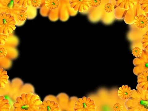 Frame made from pumpkins Illustrazione stock