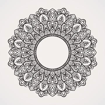Frame mandala Stock Illustration