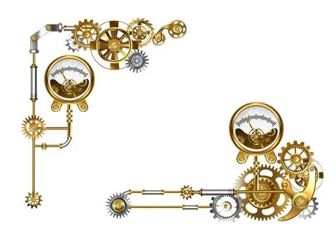 Frame with manometer Illustrazione stock