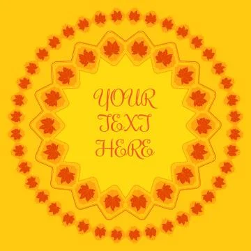 Frame with maple leafs Stock Illustration