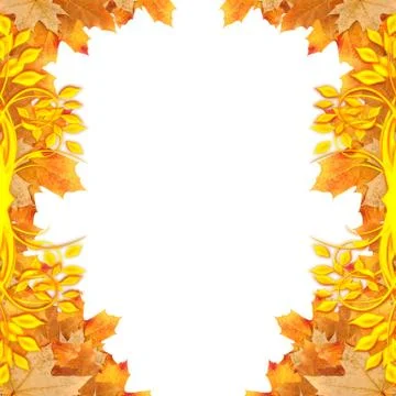 Frame maple leaves 스톡 일러스트