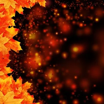 Frame maple leaves Stock Illustration