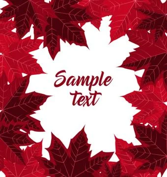 Frame with Maple leaves Stock Illustration