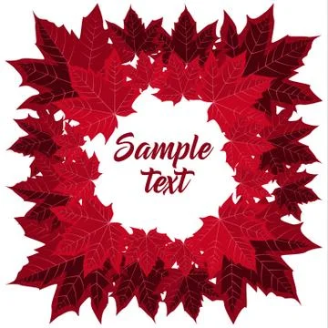 Frame with Maple leaves Stock Illustration