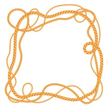 Frame with marine rope. Illustrazione stock