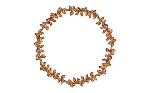 Frame material, hand-painted natural leaf frame Stock Illustration