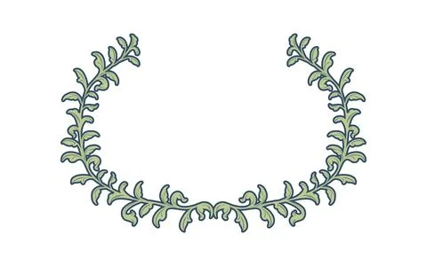 Frame material, hand-painted natural leaf frame Stock Illustration