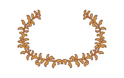 Frame material, hand-painted natural leaf frame Stock Illustration