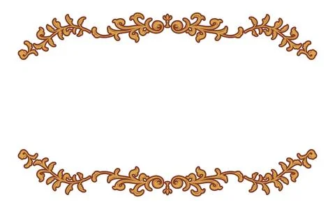 Frame material, hand-painted natural leaf frame Stock Illustration