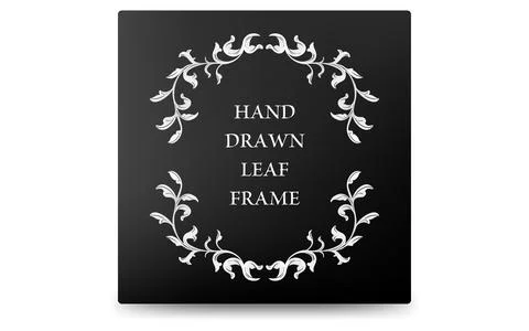 Frame material, luxurious and elegant leaf frame with gradient background Stock Illustration