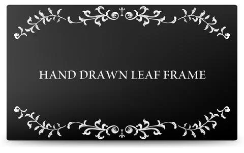 Frame material, luxurious and elegant leaf frame with gradient background Stock Illustration