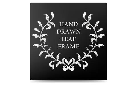 Frame material, luxurious and elegant leaf frame with gradient background Stock Illustration