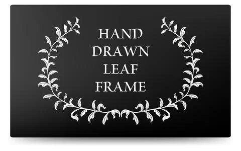 Frame material, luxurious and elegant leaf frame with gradient background Stock Illustration