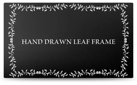 Frame material, luxurious and elegant leaf frame with gradient background Stock Illustration