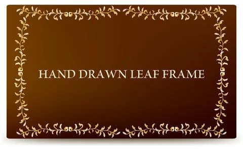 Frame material, luxurious and elegant leaf frame with gradient background Stock Illustration