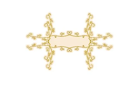 Frame material, luxurious and elegant Gothic frame Illustrazione stock