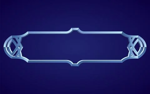 Frame medieval game ui. Empty rectangle frame in old style, interface element Stock Illustration