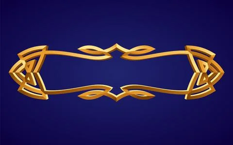 Frame medieval game ui. Empty rectangle frame in old style, interface element Stock Illustration