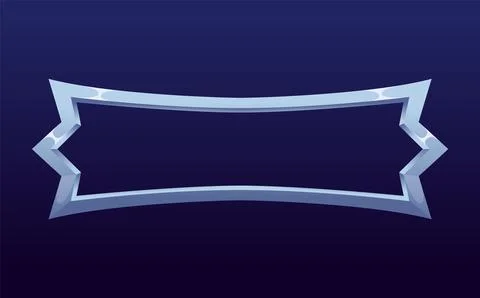 Frame medieval game ui. Empty rectangle frame in old style, interface element 스톡 일러스트