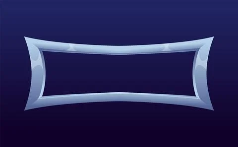 Frame medieval game ui. Empty rectangle frame in old style, interface element Illustrazione stock