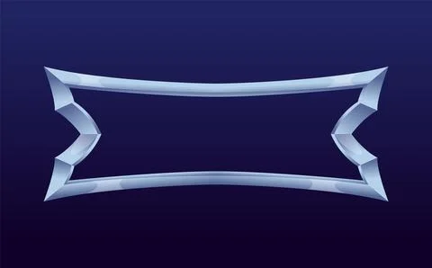 Frame medieval game ui. Empty rectangle frame in old style, interface element Illustrazione stock
