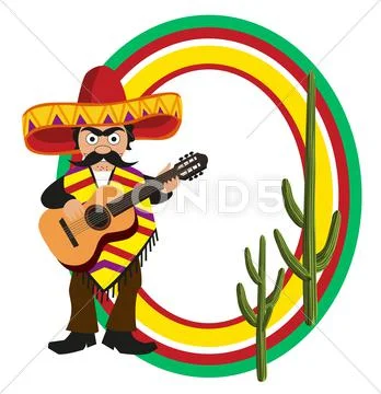 Frame with Mexican Stock Illustration