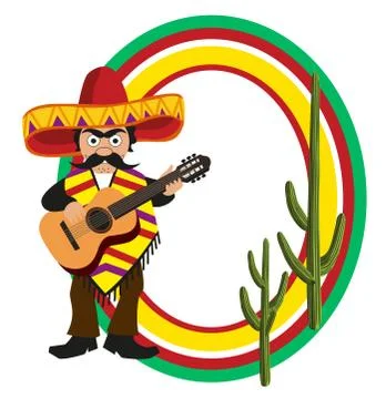 Frame with Mexican Stock Illustration