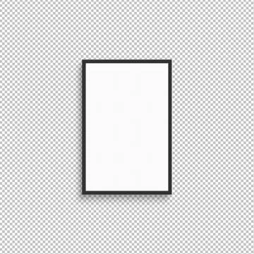 Frame mock up isolated on transparent background, 3d rendering. Illustrazione stock