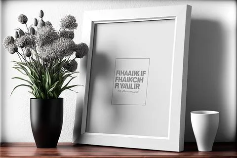 Frame Mockup, Made by AI,Artificial intelligence Stock Illustration