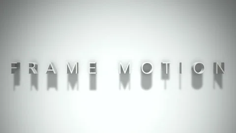 Frame motion 3D title animation white text on a white background Stock Footage 299701929