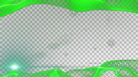 Frame  Motion Graphic Elements green. graphic wave. the shape are particles. alp Stock Footage 51408279