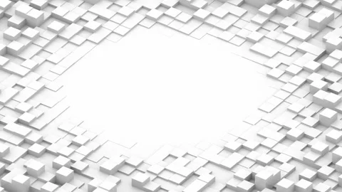 Frame of moving white cubes. Seamless loop. Stock Footage 121426084