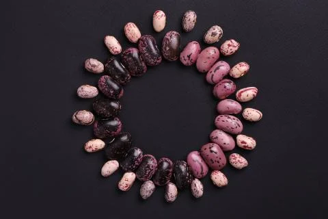 Frame of multicolored kidney beans Stock Photos