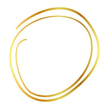 Frame - Multiple Lines - Sketch - Golden - 01 04B Stock Illustration