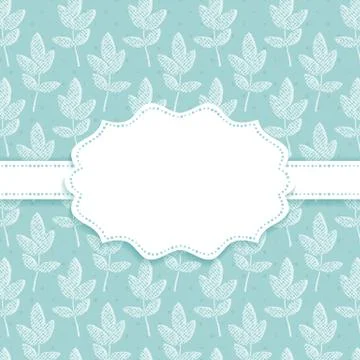 Frame with nature pattern Stock Illustration