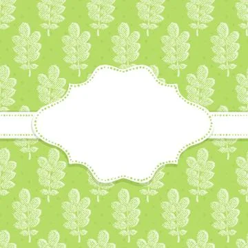 Frame with nature pattern Stock Illustration