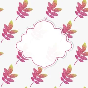 Frame with nature pattern Stock Illustration