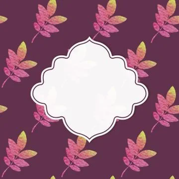 Frame with nature pattern Stock Illustration
