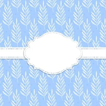 Frame with nature pattern Illustrazione stock