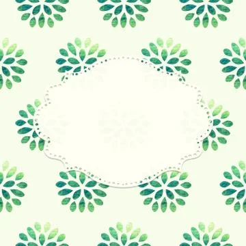 Frame with nature pattern Stock Illustration