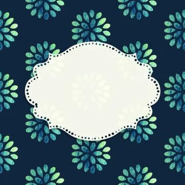 Frame with nature pattern Stock Illustration