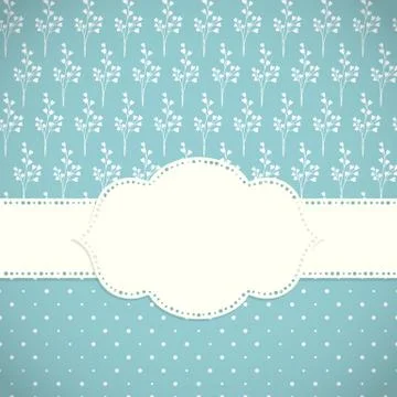 Frame with nature pattern Stock Illustration