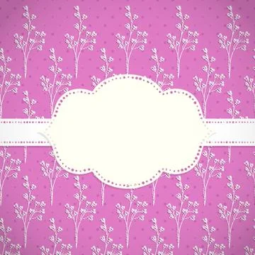 Frame with nature pattern Stock Illustration