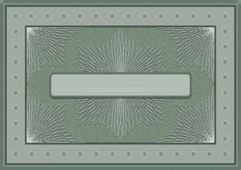 Frame with an openwork pattern for official document Stock Illustration