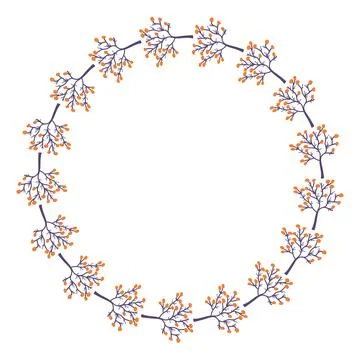 Frame or border of herbal elements. Vector illustration. イラスト素材